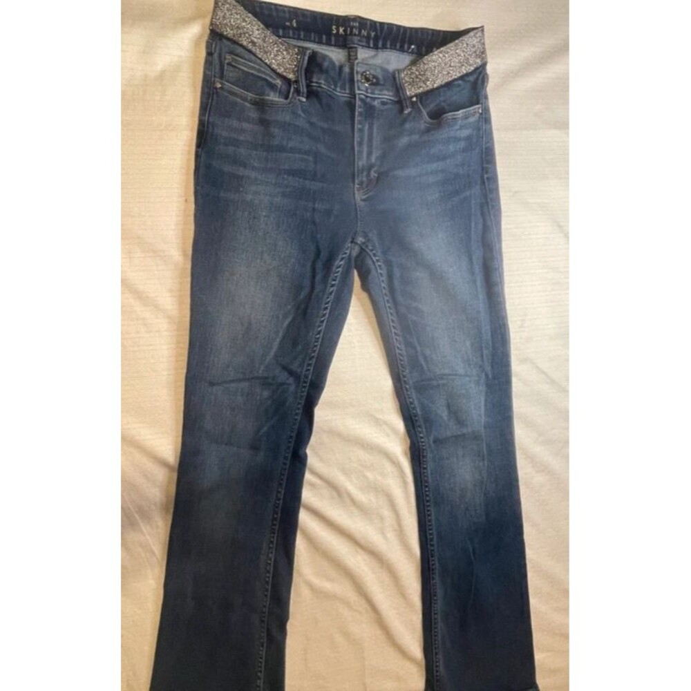 Skinny glitter jeans